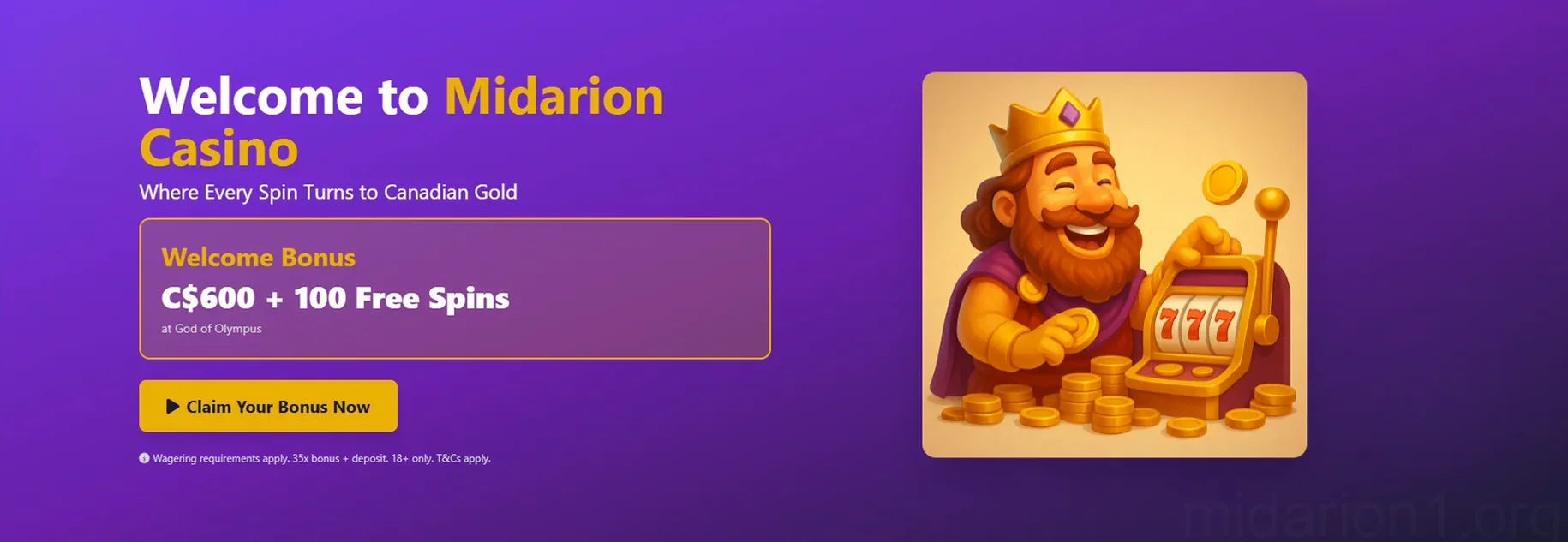 Midarion Casino Üdvözlő Bónusz